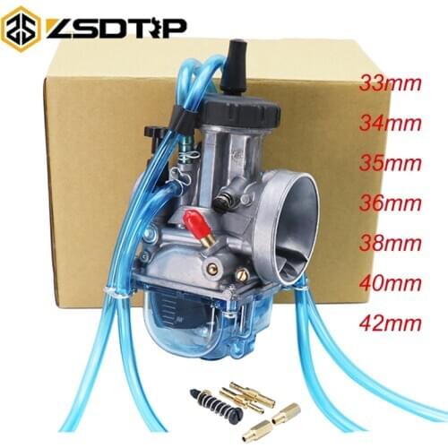 ZSDRTP Motorcycle Blue KEIHIN PWK Carburetor 33 34 35 36 38 40 42mm Racing Parts Scooters Dirt Bike ATV