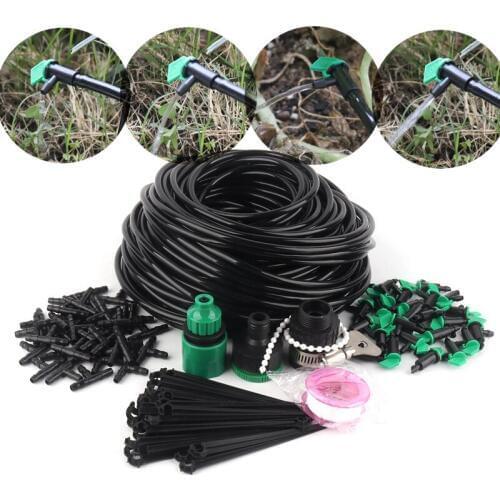 10~50m Irrigation Kits 16L Green Flag Drippers with 4/7mm Hose Holder DIY Watering Kits Garden Micro Irrigation System