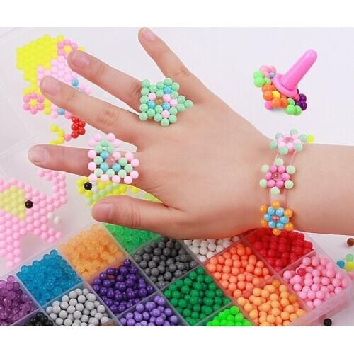 100/200pcs Colorful Refill Beads Puzzle Crystal DIY Water Spray Beads Set Ball Games 3D Handmade Magic Toys for Kids Child Gifts