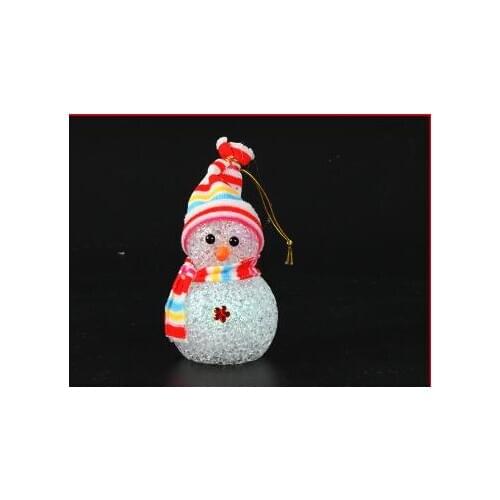 200 pcs /lot Lovely Table Decor Changing Christmas Snowman LED Light Night Lamp lin5051