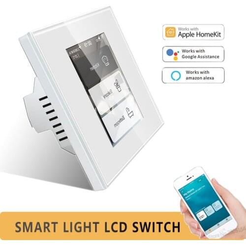 2020 Latest 4 models in one LCD WIFI Smart wall Switch work with app homekit ,alexa,googlehome for smart switch smart home