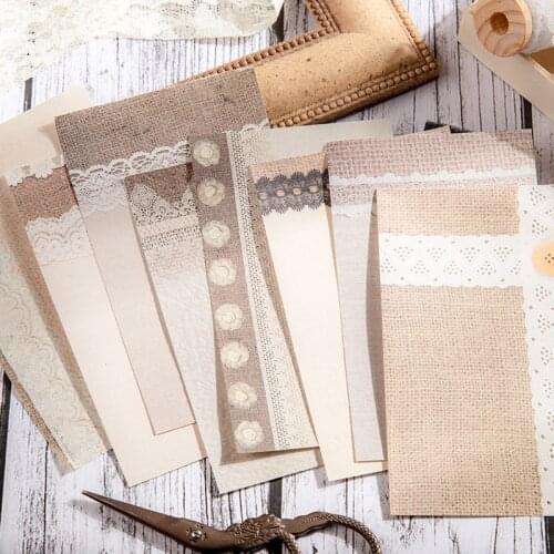 30pcs Lace Series Material Deco for Stationery Scrapbooking Cards Journaling Creative DIY Aesthetics Materials Paper