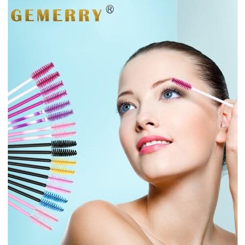 50/100Pcs Disposable Eyelash Brush Mascara Wands Colorful Plastic Applicator Professional Makeup Eye Brushes Eyelashes Extension