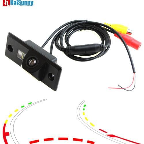Night Vision Car Rear View Backup Reverse Parking Camera Dynamic Line for V W Passat B5 MK5 T ouareg Polo Sedan Tiguan Wide View