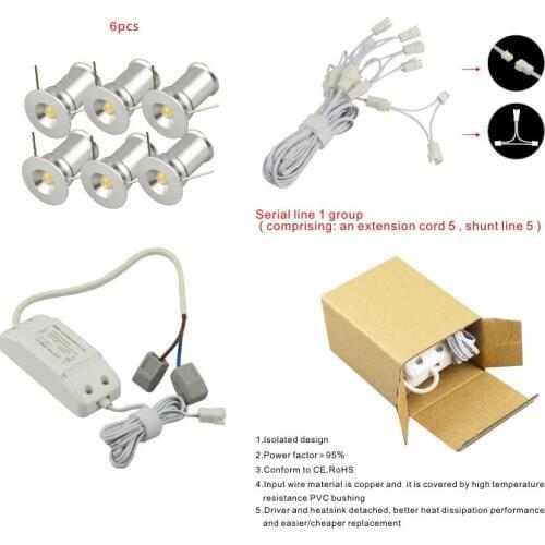 Free shipping 6pcs/lot 1W Mini LED downlight for christmas,party decoration, Mini led cabinet light, led start light AC110V/220V