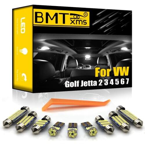 BMTxms For Volkswagen VW Golf MK2 MK3 MK4 MK5 MK6 MK7 GTI GT Jetta 2 3 4 5 6 Canbus Car LED Interior Map Dome Light Kit No Error
