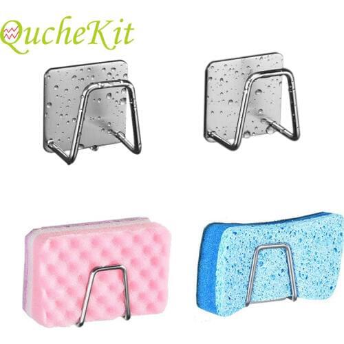 Stainless Steel Sink Sponge Storage Rack Soap Organizer Holder Kitchen Organizer Scrubbers Drain Rack Dish Cloth Sponge Holder