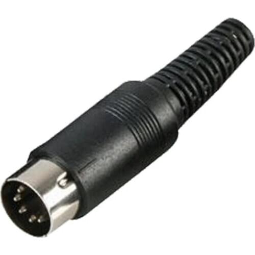 DIN 5-Pin 5-Pole 5P MIDI Data Audio Cable Male Plug Solder Connector