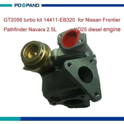 Motor turbo charger part GT2056V supercharger turbolader 14411-DK1495 734868-5001S for Nissan YD25 DDTi diesel engine 2488cc