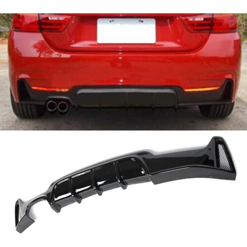 Gloss Black FRP Rear Bumper Diffuser Lip Spoiler for BMW 4 Series F32 F33 F36 M Sport Coupe Convertible Gran Coupe 2014 - 2019