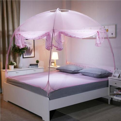 Summer three-door Folding Mesh Insect Bed Mongolian Yurt folded Mosquito Net King/Queen Size Bedding Canopy Curtain Dome Tent