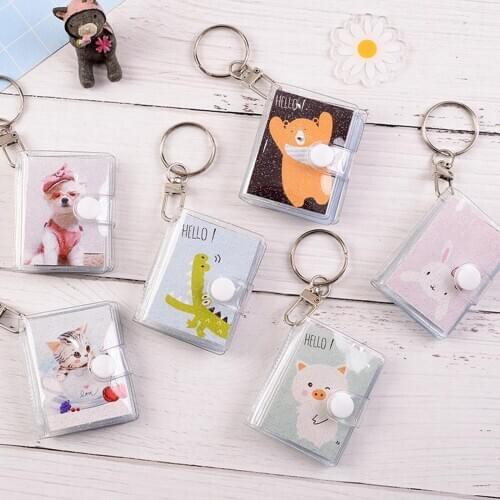 Mini Photo Album Card Holder Key Chain for 6.5x8.9cm Photo Album Bag Business Card Bag
