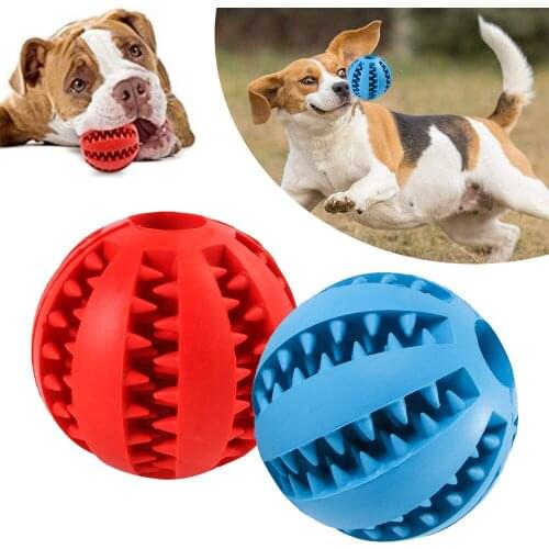 Soft Pet Dog Toys Toy Funny Interactive Elasticity Ball Dog Chew Toy For Dog Tooth Clean Ball Food Extra-tough Rubber Ball Dog