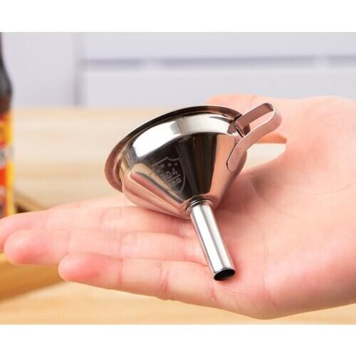 Stainless Steel Funnel Kitchen Oil Liquid Funnel Metal Funnel with Detachable Filter Wide Mouth Funnel for Canning Kitchen Tools