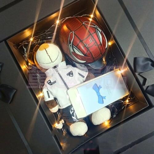 Gifts for Boyfriend Little Bear Doll In Leather Jacket Motorcycle Trunk Decoration Pendant Bear Backpack Toys Coming-of-age Gift