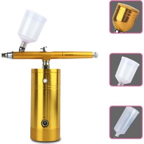Portable Airbrush Kit Compressor USB Charging Air Brush Paint Spray Gun Deep Hydrating Sprayer For Nail Art Tattoo Cake Makeup