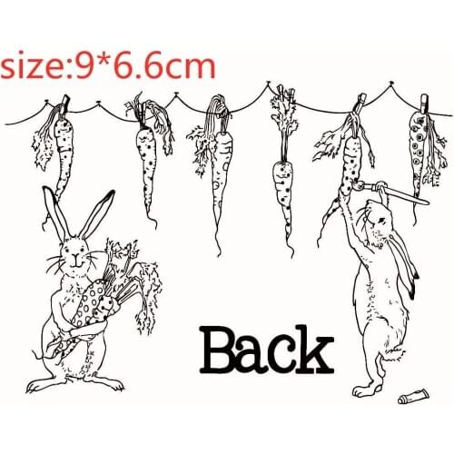 Rabbit cartoon pattern Stamp Scrapbooking Alphabet Stamp Embossing Craft making Silicone Transparent Stamps