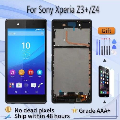 For Sony Xperia Z3+ Z3 Plus Z4 E6553 SO-03G 402SO LCD screen assembly with front case touch glass,With repair parts LCD Display