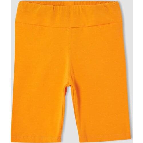 DeFacto Summer Girl Pants & Bottoms Girls Basic Biker Tights Regular Fit Kids Children Clothing-U4225A621SM