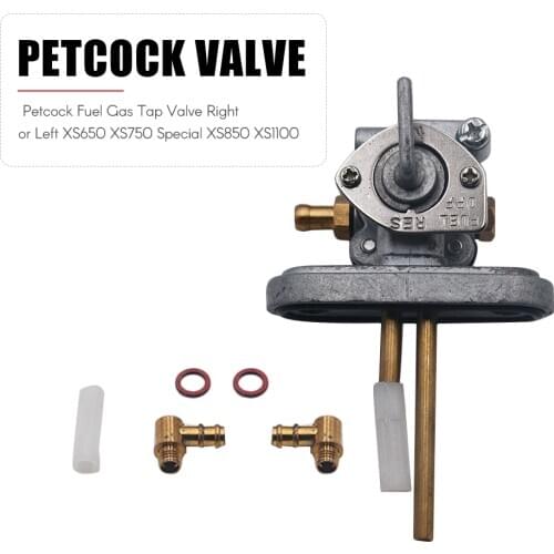 Petcock Fuel Gas Tap Valve Right for Left XS650 XS750 Special XS850 XS1100 Fuel Gas Tank Petcock Valve Switch Pump