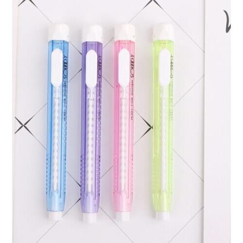 Creative Mechanical Pen Shape Eraser Rubber Retractable Stationery School Supplies Student Kids Gift Toy U4LD