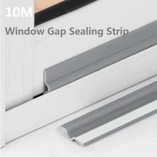 10m Sliding Door Window Gap Sealing Strip Windproof Soundproof High Resilience Self-adhesive Seal Tape Dust Stopper For Window
