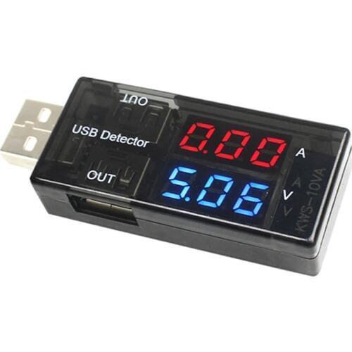 USB Charger Detector Current Voltage Power Tester Dual Digital Display Volt Amp Meter For Android Phone And iPhones QJY9