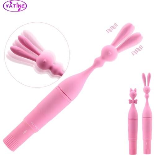 VATINE Female Masturbator Nipple Massager Rabbit Vibrator Clitoris Vagina Stimulator Eritic Orgasm Sticks Sex Toys For Women