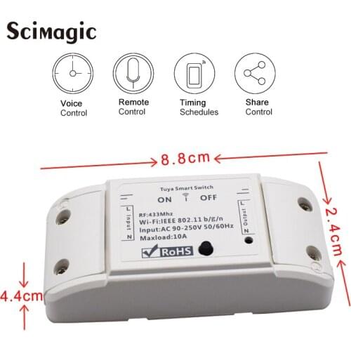 Wifi DIY Smart Wireless Remote Switch Domotica Light Control Module Work with Alexa Google Home for Control home switch