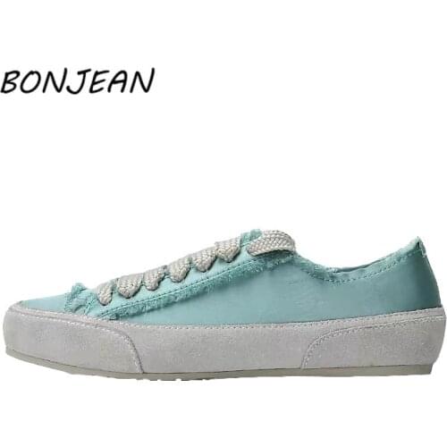 2020 Womens Sneakers Silk Fabrics Shoes Female Vintage Elevator White Shoes Ins Casual Board Shoes Ultra-Soft Retro Shoes Women