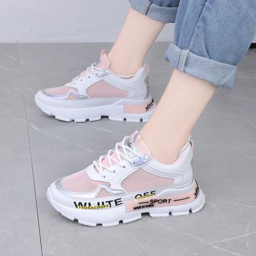 Fashion Womens Sneakers New Platform Sports Shoes Summer Chunky White Sneaker Vulcanized Walking Casual Shoes Tenis Basket 2021