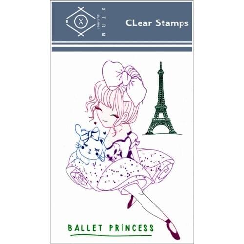 Hot sale Ballerina girl Transparent Clear Stamps / Silicone Seals Roller Stamp for DIY scrapbooking photo album/Card Making