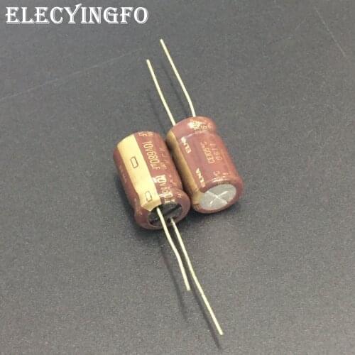 10pcs/100pcs 680uF 10V680uf ELNA RJH Series 10x16mm Extra Low Impedance 10V680uF Audio Capacitor Brown Gold