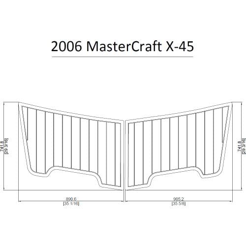 2006 MasterCraft X-45 Swim Platform Pad Boat EVA Teak Decking 1/4" 6mm