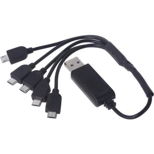 2021 New 1 to 5 USB Charging Cable 3.7V Battery Multi-function Charging Cable Compatible with E58/JY019 Drone Part Accessories