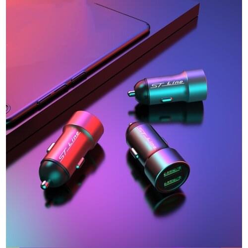 3.4A Dual USB Quick Charge Car Charger Mobile Phone Fast Charging Adapter For Ford Focus mk2 st Vignale / st-line f150