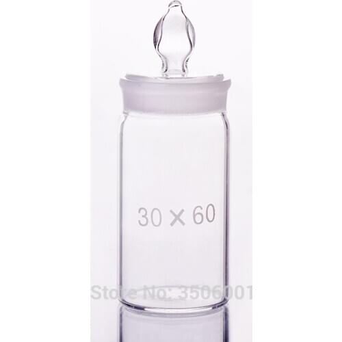 3pcs Weighing bottle,Tall form,O.D. 30mm,Height 60mm,Sealed glass bottle,Storage bottle
