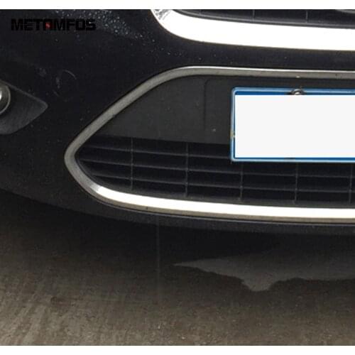 Accessories Exterior For Ford Focus 2009 2010 2011 Sedan ABS Chrome Front Bumper Grille Cover Molding Trim Bottom Grill Steamer