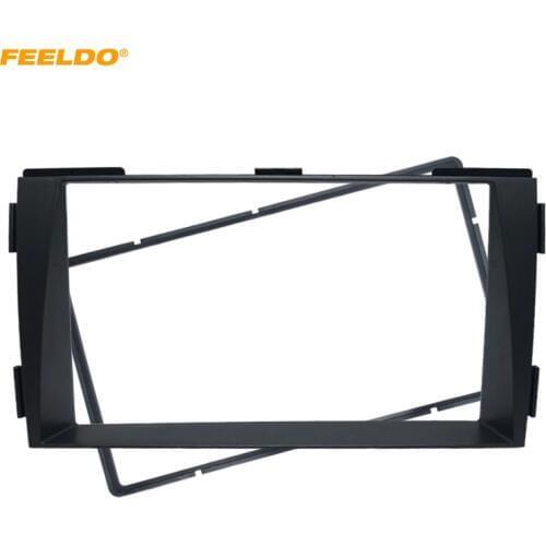 FEELDO Car 2Din Radio Fascia Frame for Hyundai Sonata NFC 2009-2010 Stereo Face Panel Dash Installation Trim Kit #AM5144