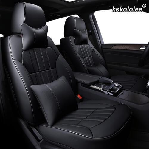 Kokololee Custom Leather car seat covers For SUBARU XV Outback Impreza LEGACY Forester Tribeca Automobiles Seat Covers car seats