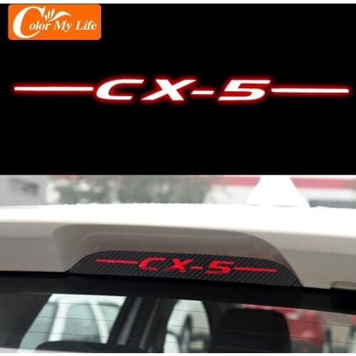 Color My Life Carbon Fiber Car Brake Lights Decoration Sticker Brake Light Stickers for Mazda CX-5 CX5 2013-2020 Accessories
