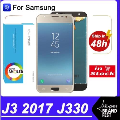100% Original IPS PLS 5.0'' Display For Samsung Galaxy J3 2017 J330 J330F Full LCD Touch Screen Digitizer Assembly Repair Parts