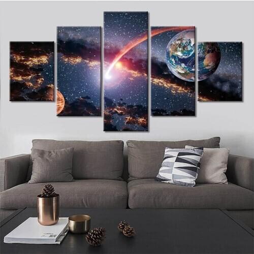 Diy Diamond Painting 5Pieces Earth Universe Star Sea Cross Stitch Diamond Embroidery Space Landscape Wedding DecorationsZP-4219