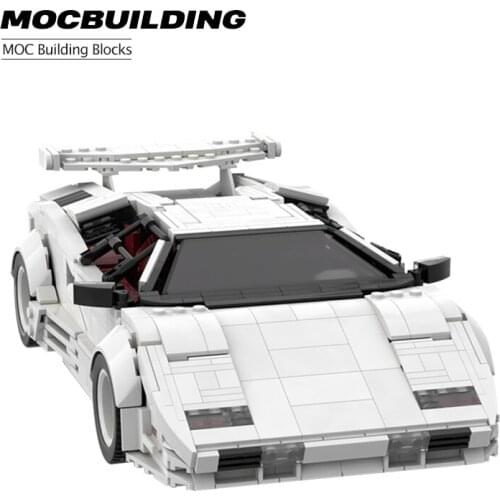 MOC Sets Model Building Blocks Technical Car Speed Champions City Racer Countachs QV Vehicle Creator Expert Super Racing Car Toy