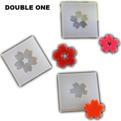 DOUBLE ONE 3PCS/SET Crystal Resin Jewelry Molds Silicone Craft Tools Cherry Blossoms Styles