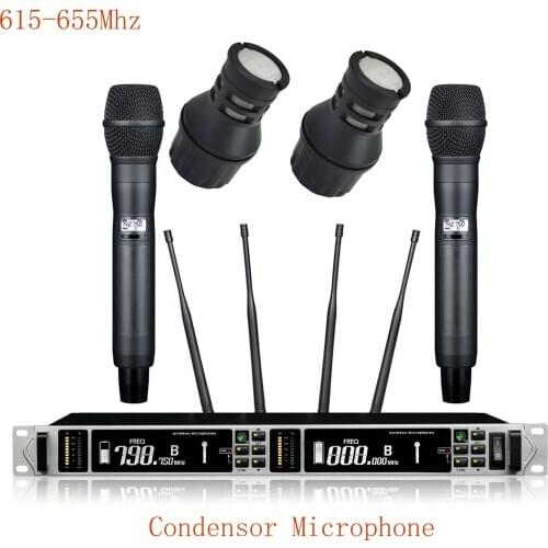 Leicozic Condensor Mic Professional Wireless Microphone ATX118D 615-655Mhz True Diversity Microfonos Inalambricos Profesionales