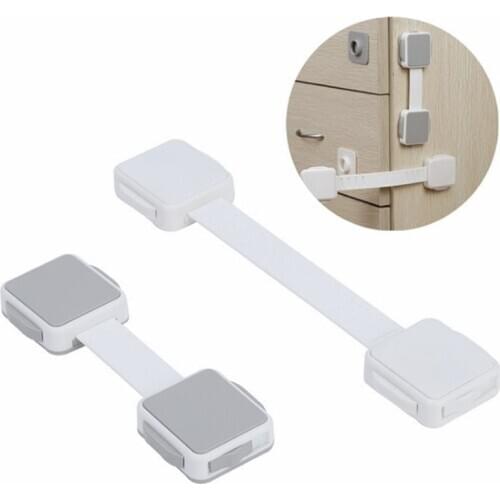 ABS Multi-function Refrigerator Drawer Locks Child Safety Cabinet Lock Baby Kids Protection Safety Lock Door Stops 220*45*15mm