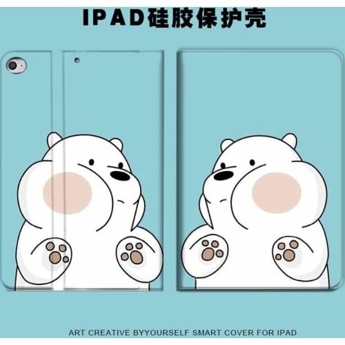 Soft Silicone Back Cases Cute Bear iPad Case For iPad Pro 11 2020 Protective Cover iPad 7th Generation Case Air 1 2