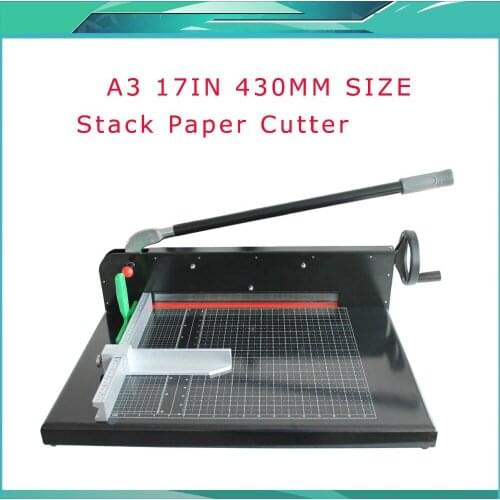 Brand New Heavy Duty All Metal Ream Guillotine 17" A3 Size Stack Paper Cutter Cutting Machine