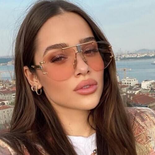 2020 New Fashion Luxury Brand Sunglasses For Women Vintage Alloy Hollow Sun Glasses Men Lady Metal Pilot Oval Eyewear